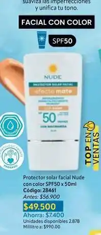 Nova Venta Nude - protector solar facial con color spf50 x 50ml c uevo: 28461 oferta