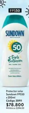 Nova Venta Sundown - protector solar fps50 x 200ml c uevo: 35911 oferta