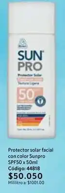 Nova Venta Sun - protector solar facial con color pro spf50 x 50ml c uevo: 44818 oferta