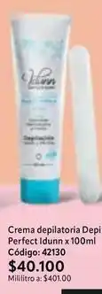 Nova Venta Crema depilatoria depi perfect idunn x 100ml código: 42130 oferta