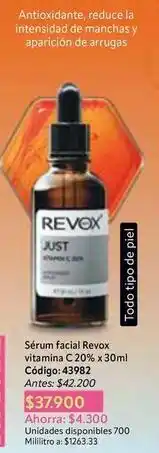 Nova Venta Piel - sérum facial revox vitamina c 20% x 30ml oferta