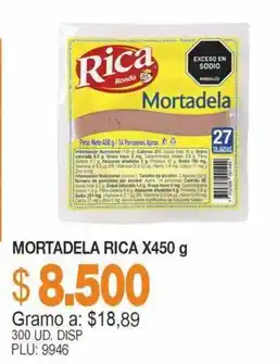 Mercar Rica mortadela oferta