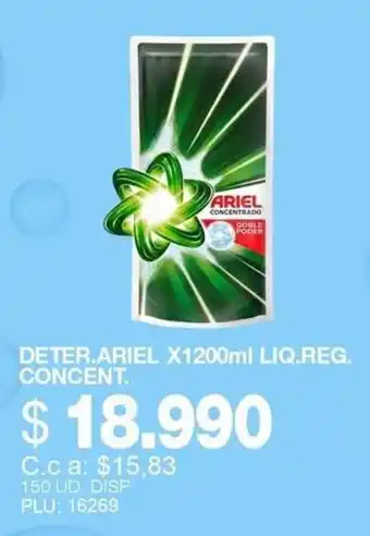 Mercar Ariel detergente liquido concentrado oferta