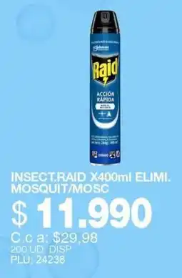 Mercar Raid insecticida x400ml elimi. mosquit/mosc oferta