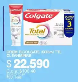 Mercar Colgate crem d.colgate 3x75ml ttl cleanminp.e oferta
