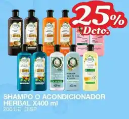 Mercar Herbal shampoo o acondicionador oferta