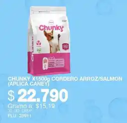 Mercar Chunky x1500g cordero arroz/salmon oferta
