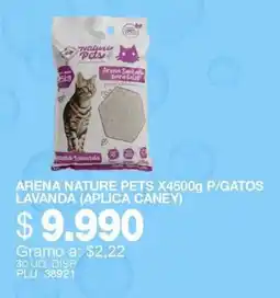 Mercar Nature Pets arena sanitaria para gatos lavanda oferta