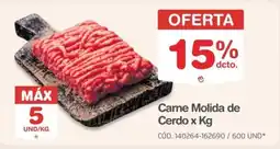 Makro Carne Molida de Cerdos oferta