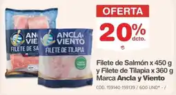 Makro Ancla y Viento filete de salmón y filete de tilapia oferta