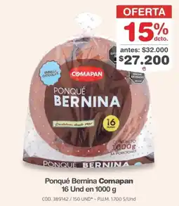 Makro Comapan Ponqué Bernina oferta