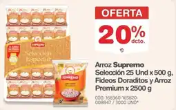 Makro Supremo arroz fideos doraditos y arroz premium oferta