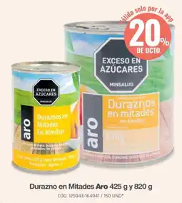 Makro Aro durazno en mitades oferta
