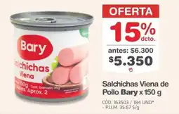 Makro Bary salchichas viena de pollo oferta