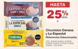 Makro Chocolates Corona y La Especial oferta