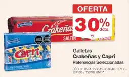 Makro Galletas Crakeñas y Capri oferta
