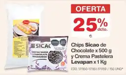 Makro Chips Sicao de Chocolate y Crema Pastelera Levapan oferta