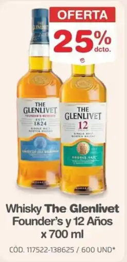 Makro Whisky The Glenlivet Founder's y 12 Años oferta