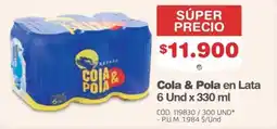 Makro Cola & Pola en Lata oferta