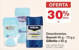 Makro Secret y Gillette desodorantes oferta