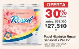 Makro Rosal papel higiénico sensorial oferta