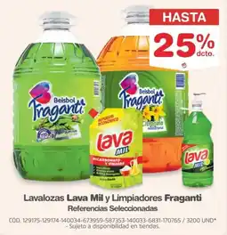 Makro Lava Mil lavalozas y Fraganti limpiadores oferta