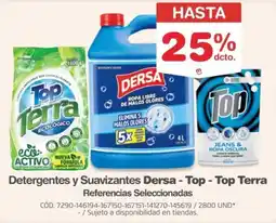 Makro Dersa y Top y Top Terra detergentes y suavizantes oferta