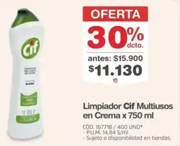 Makro Cif limpiador multiusos en crema oferta