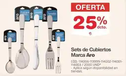 Makro Sets de Cubiertos Marca Aro oferta