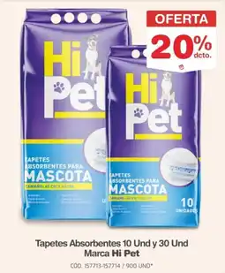 Makro Hi Pet tapetes absorbentes para mascota oferta