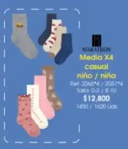 Almacenes Only Marathon media x4 casual niño / niña oferta