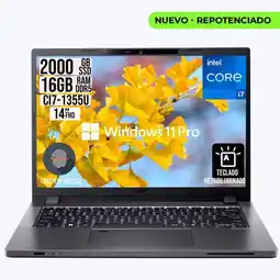 Falabella Portatil Travelmate Intel Core i7-1355U RAM 16GB SSD 2TB LCD 14 W11 Profesional oferta