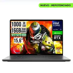 Falabella Portatil ROG Zephyrus G16 Core Ultra 9 285H RTX 5070 8GB SSD 1TB RAM 16GB OLED 16 oferta