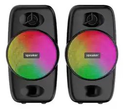 Falabella Parlantes PC RGB Estéreo 6W USB Jack 3.5 mm oferta