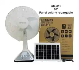 Falabella Ventilador Recargable Con Panel Solar 16 oferta