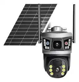 Falabella Camara De Seguridad Wifi Para Exteriores Panel Solar Negra oferta