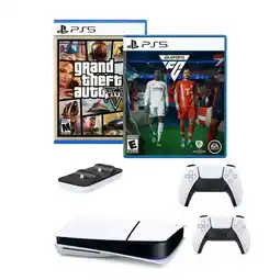 Falabella Consola PS5 Slim 1TB +2Controles+Fc26+GtaV+CargadorDobe oferta