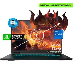 Falabella Portátil Gamer A16 Intel Core i7 13620H RAM 16GB SSD 1TB RTX 4050 6GB 165Hz oferta