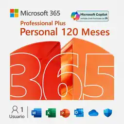 Falabella Office 365 Personal Professional Plus 10 Años - 5 Dispositivos 100GB OneDrive oferta