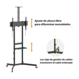 Falabella Base para Tv con Pedestal Movil y Ruedas Ajuste de Altura e Inclinacion oferta