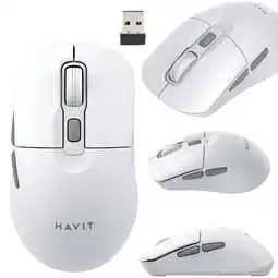 Falabella Mouse Inalámbrico Ergonómico USB, Modo Dual 2.4GHZ, Modo Bluetooth Blanco Gris oferta