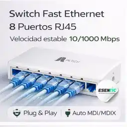 Falabella Switch Ethernet 8 Puertos 10/100 Mbps Alta Estabilidad oferta