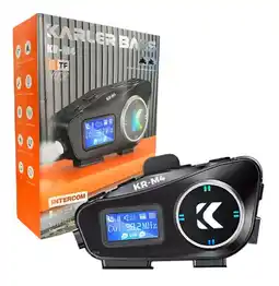 Falabella Intercomunicador Bluetooth Moto Karler Bass KR-M4 Pantalla FM IP65 oferta