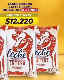 Tiendas D1 Latti - leche entera oferta