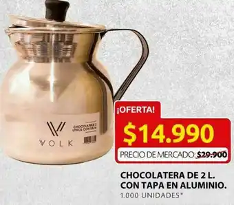 Ara Chocolatera de 3 l con tapa de aluminio oferta