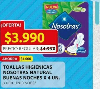 Ara Toallas higiénicas nosotras oferta