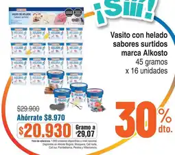 Alkosto Alkosto - vasito con helado sabores surtidos oferta