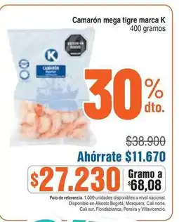 Alkosto Nacional - camarón mega tigre oferta