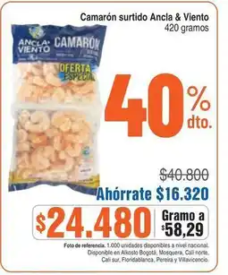 Alkosto Ancla & viento - camarón surtido oferta