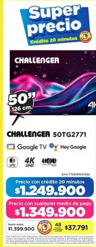 Alkomprar Challenger tv 50" oferta